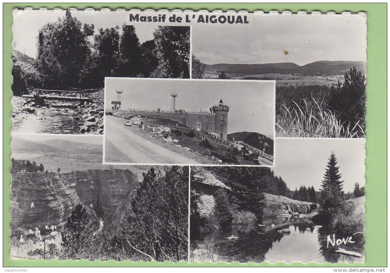 MASSIF DE L'AIGOUAL : Multivue. Passerelle Torrent Bétuzon, Camprieu, Observatoire... 2 Scans. Edition Nove Format CPM - Autres & Non Classés