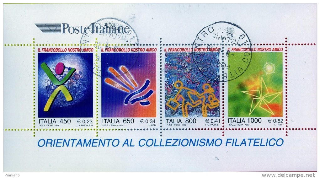 PIA  -  ITALIE  -  1999  :  "Il Francobollo Nostro Amico - Foglietto  -     (SAS  Bf 23 ) - 1991-00: Usati