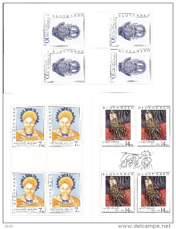 3 Blocs De 4 Timbres Art 1996 Neufs YT 219 223 227  / 3 Sheets Art 1996 Mint Mi 263 264 268 Andy Warhol - Blocks & Sheetlets