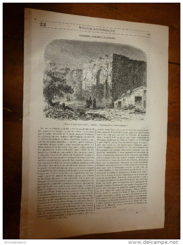 1847 MP Arc De Triomphe De Langres; DRONTHEIM (Norvège, Norway);Peul Du Sénégal; Etc... - 1800 - 1849