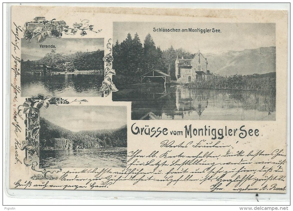 GIL303 - GRUSSE VOM MONTIGGLERSEE - BOLZANO - F. P. - VIAGGIATA 1901 - Other & Unclassified