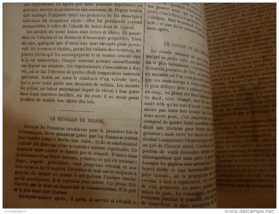1847 MP : Le Mont Athos; Antomologie (le Cousin);Légendes Bibliques Des Musulmans; Rio De Janeiro ; Etc - 1800 - 1849