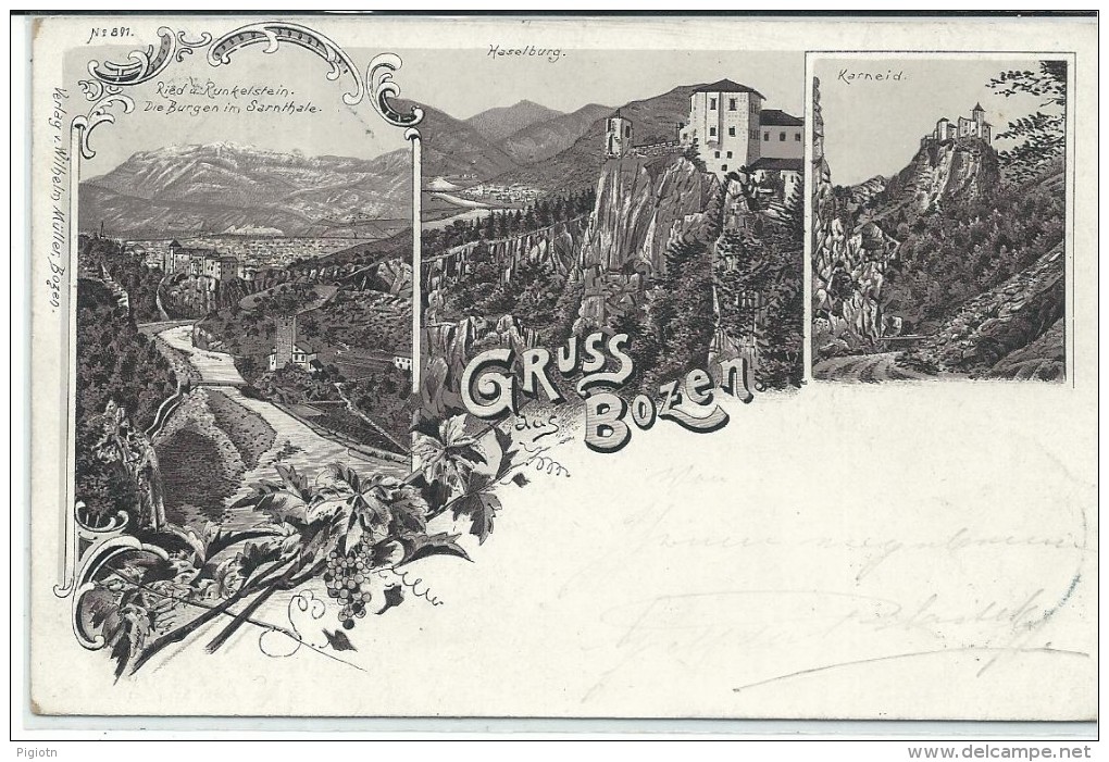 GIL315 - GRUSS AUS BOZEN - F. P. - VIAGGIATA 1897 - Bolzano (Bozen)