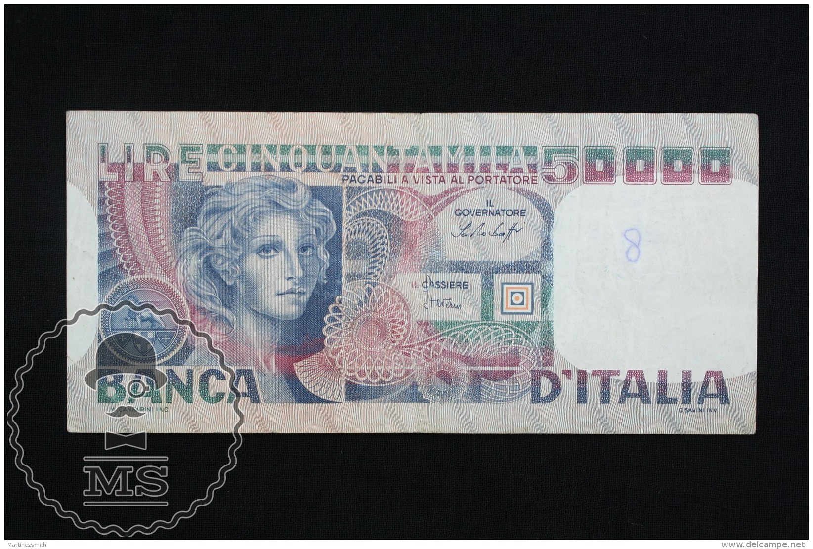 Italy 50000 Lire 1977 Banknote - VF - 50000 Liras