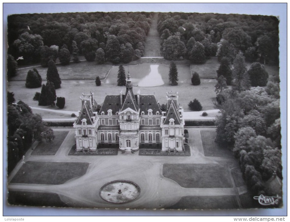 28 - CPSM Dentelée - AUNEAU - Vue Aérienne Du Château De Baronville - Belle Carte Peu Commune - Blévy