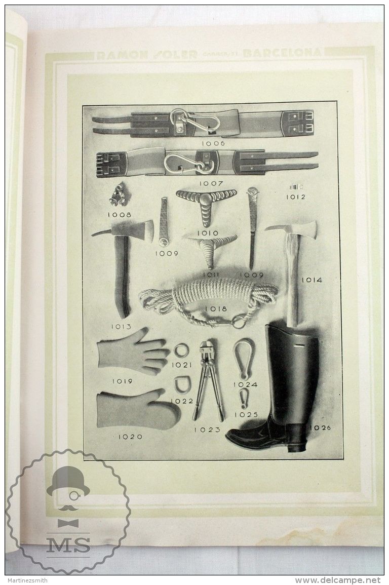 Antique 1920´s Spanish Fireman/ Firefighter Tools And Equipment Catalogue - Pompiers