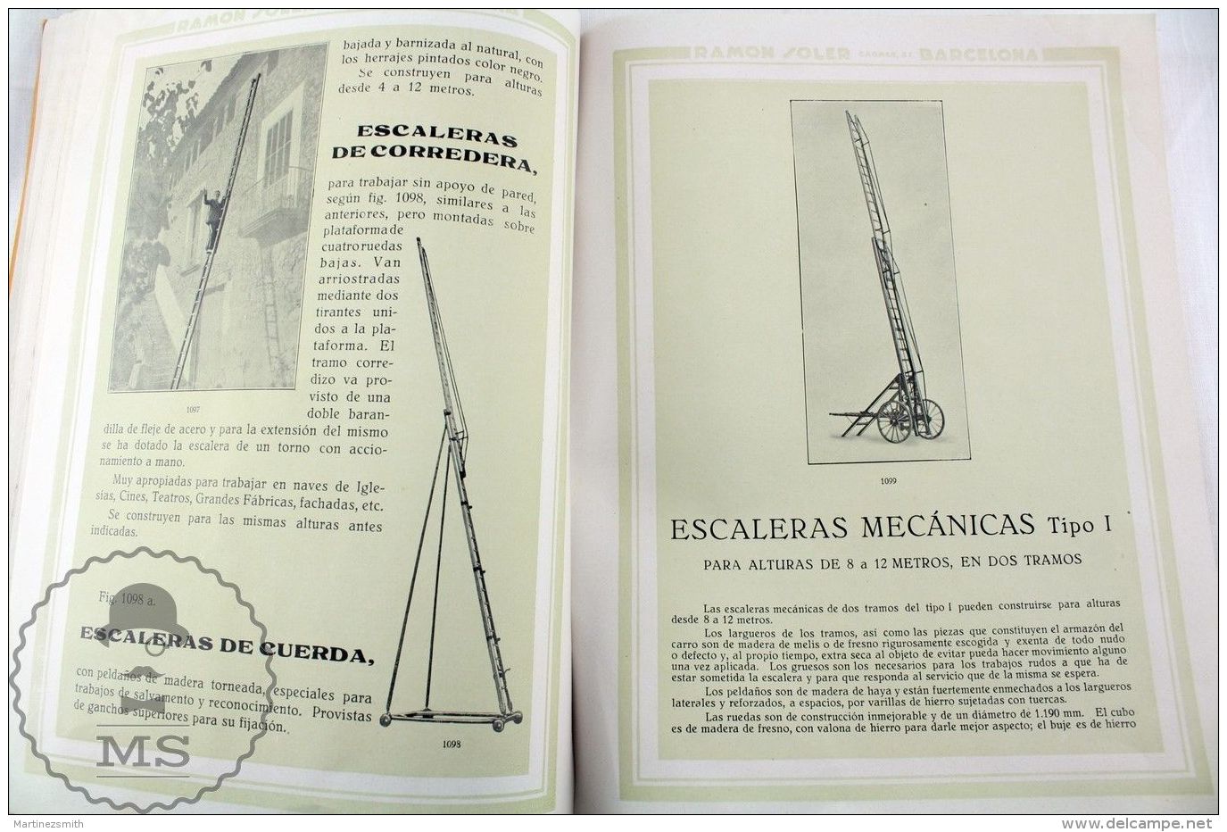 Antique 1920´s Spanish Fireman/ Firefighter Tools and Equipment Catalogue
