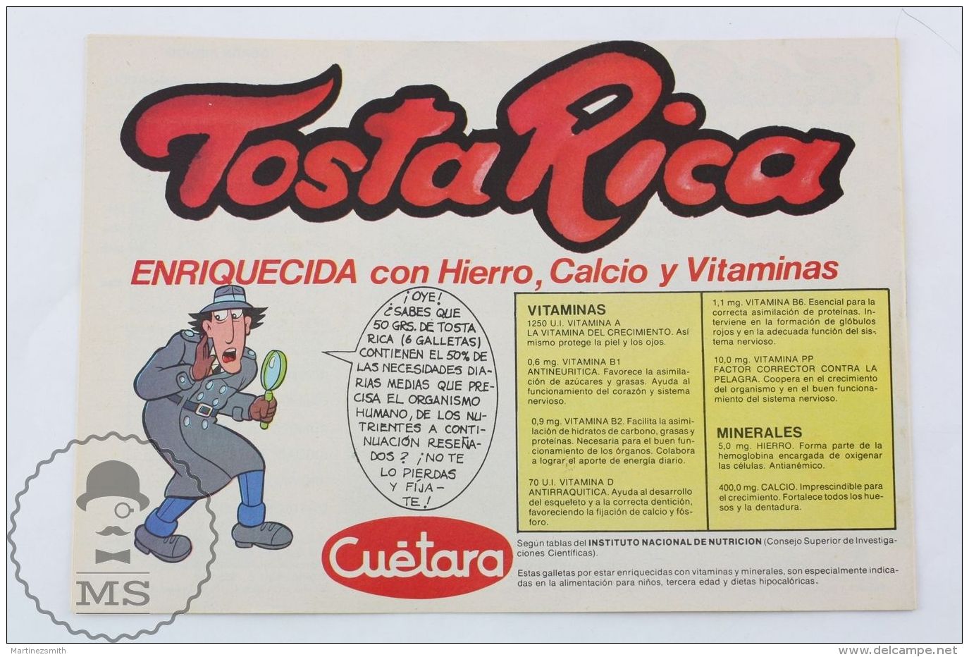 Inspector Gadget #1 Spanish Comic From 1987 - Cuetara Cookies Advertising - Other & Unclassified