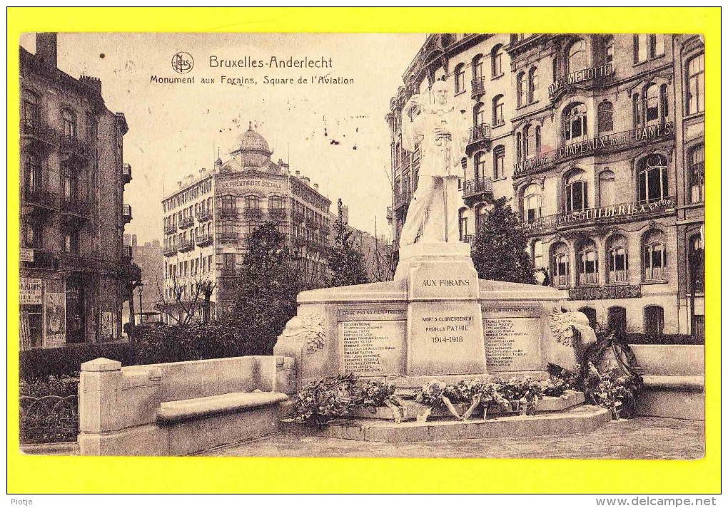 * Anderlecht (Bruxelles - Brussel) * (Nels, Série 1, Nr 125) Monument Aux Forains, Square De L'aviation, Monument - Anderlecht