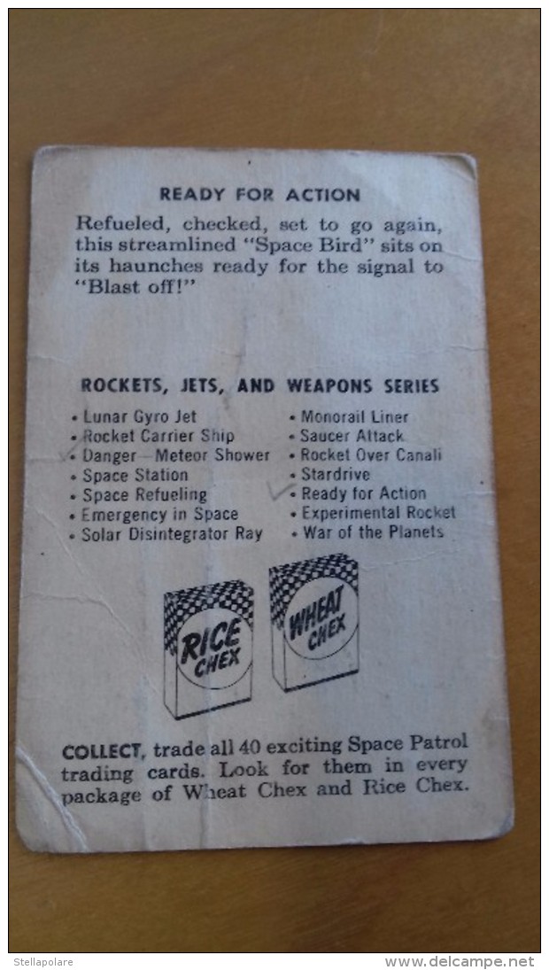 SPACE SCI-FI CARD. USA 1953 VINTAGE ORIGINAL - WHEAT CHEX - UFO . RUIMTE - Andere & Zonder Classificatie