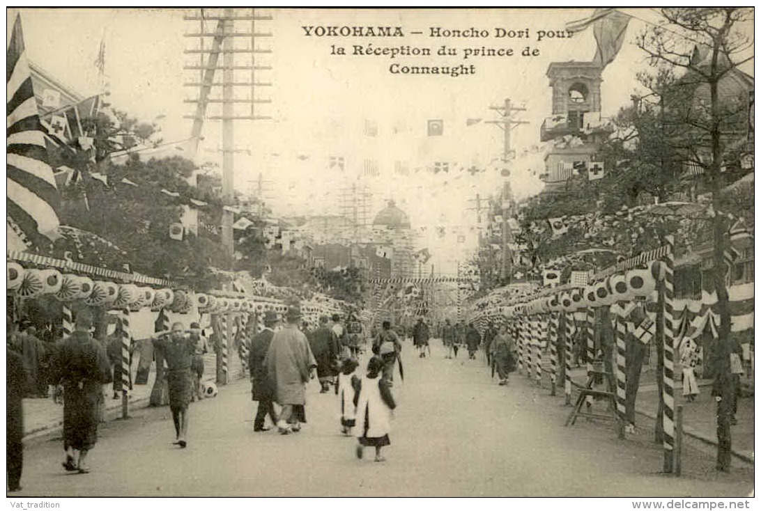 JAPON - Carte Postale De Yokohama ,  Honcho Dori Pour La Réception Du Prince De Connaught - A Voir - L 1176 - Yokohama