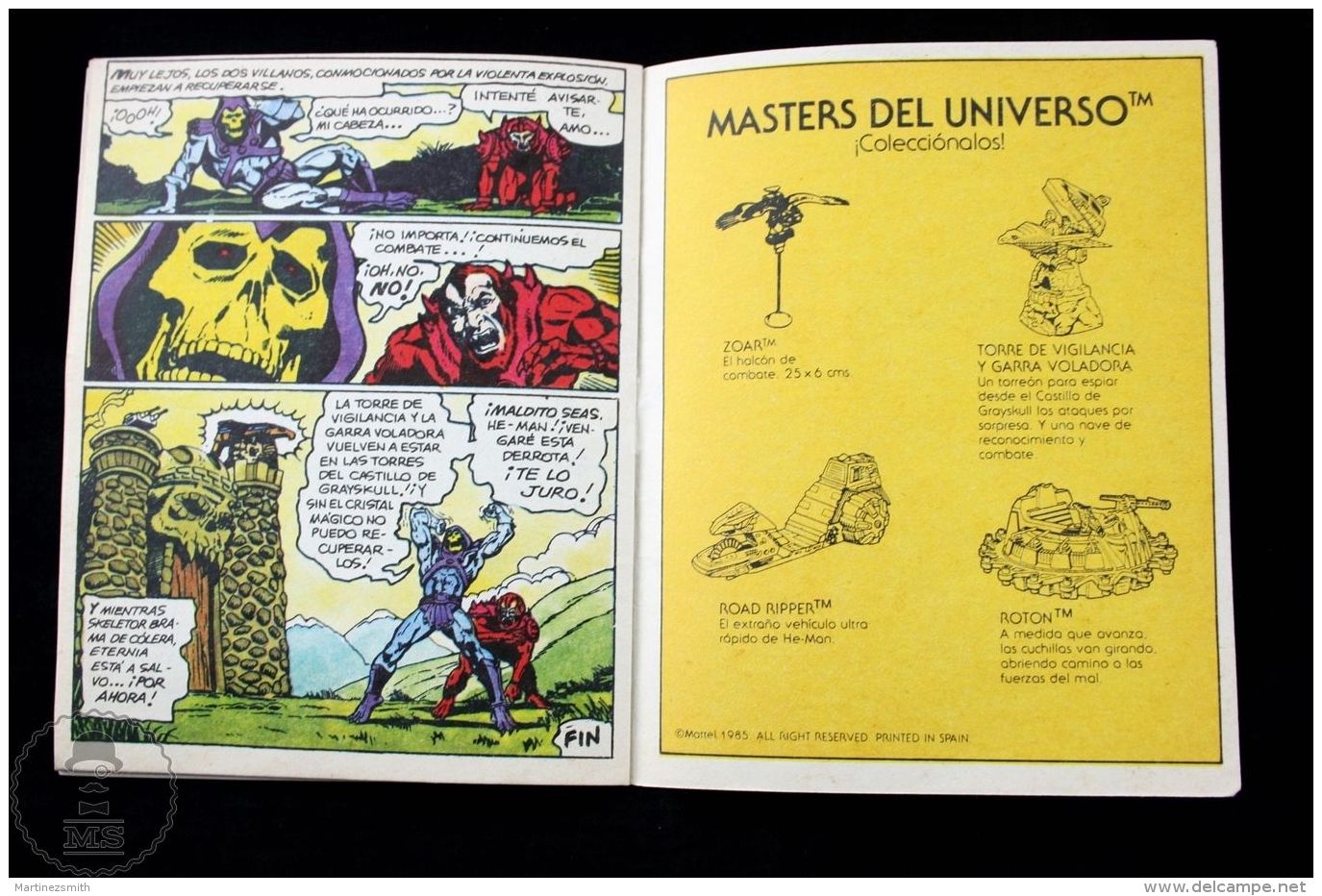 Original 1985 MOTU He Man Master of The Universe Small Comic &amp; Toy Catalogue