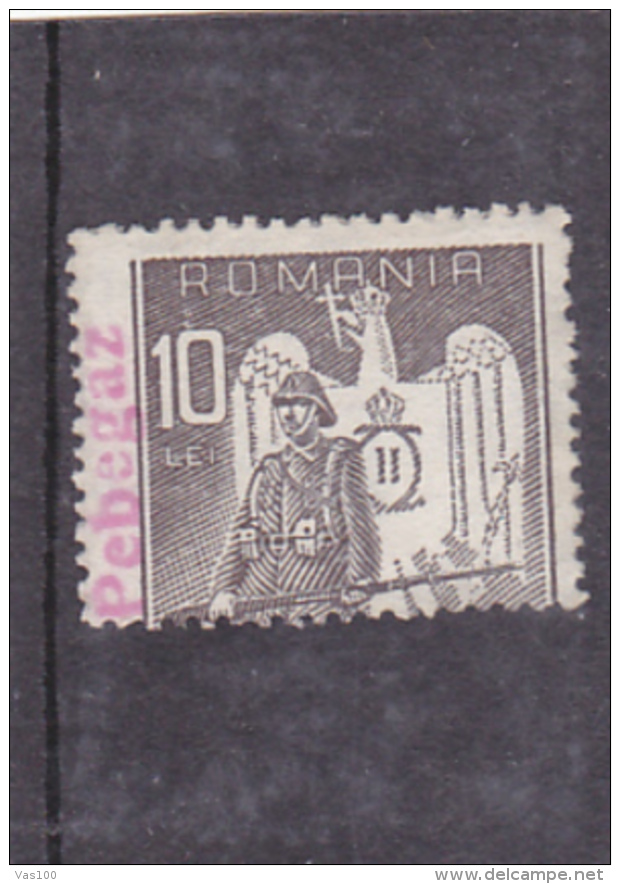 #135     SOLDIER, COAT OF ARMS, REVENUE STAMP, MNH**  , ROMANIA. - Steuermarken