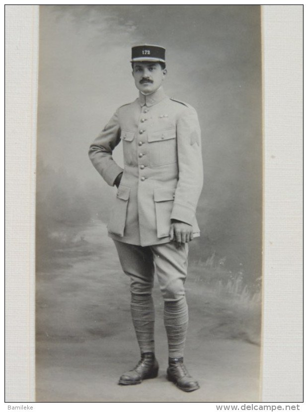 Photo D'officier Français , 1ère  GM , Photographe G.Sabot , Montbéliard - Oorlog, Militair