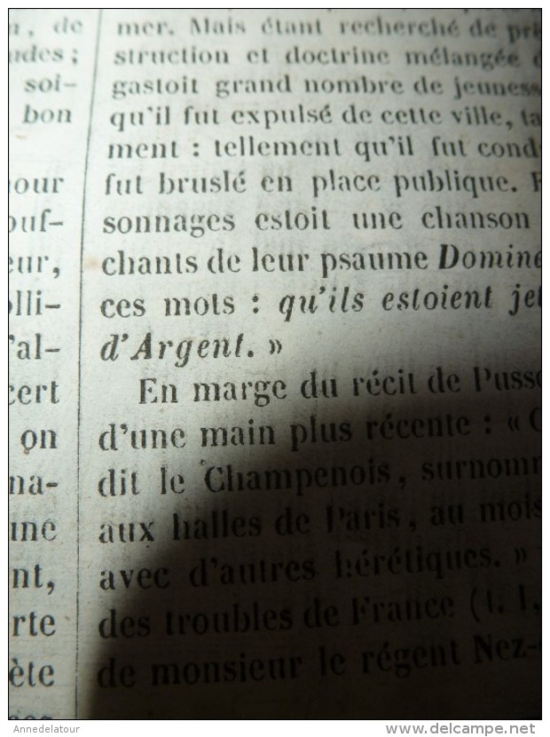 1847 MP : La Vénus de Quinipilly (Morbihan);Histoire du costume;Légendes bibliques des musulmans; Troyes; etc