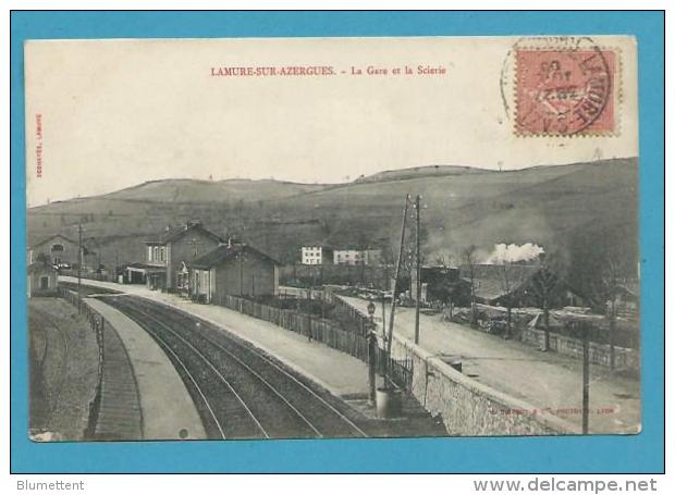 CPA 105 - Chemin De Fer La Gare Et La Scierie LAMURE-SUR-AZERGUES 69 - Lamure Sur Azergues