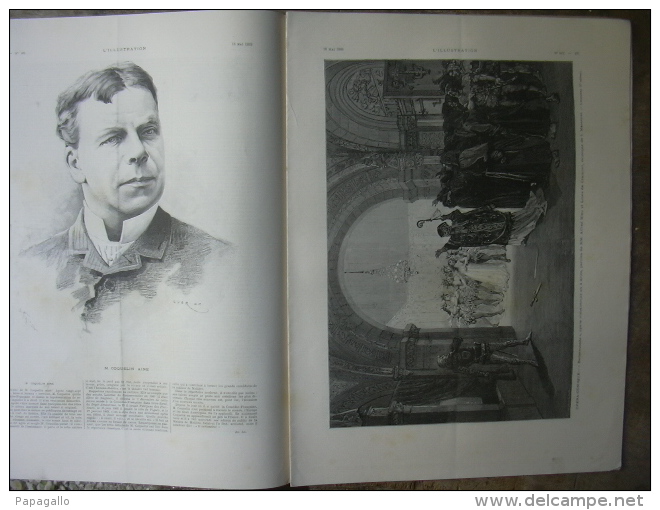 L’ILLUSTRATION 2412 L’EXPOSITION/ BRUXELLES/ MASSENET/ CANONS 18/05/1889 PAGE 417 GRAVURE PLEINE PAGE LES FETES DE L’EXP - 1850 - 1899