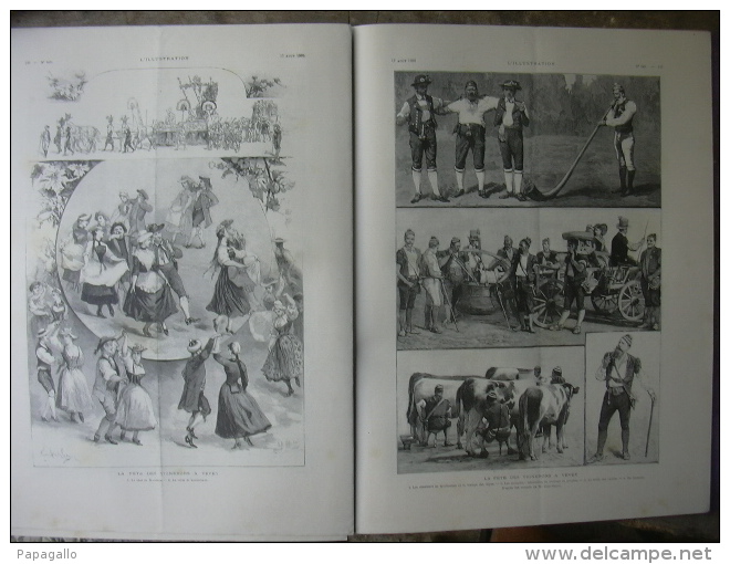 L’ILLUSTRATION 2425 EXPOSITION / HAUTE COUR/ VIGNERONS VEVEY/ NAUFRAGE ANADYR 17 Aout 1889 - 1850 - 1899