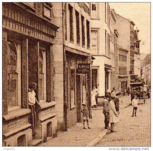 Hodimont (Verviers) Rue Grande.  Coiffeur M. Weis. Café J. Defauwes. - Verviers