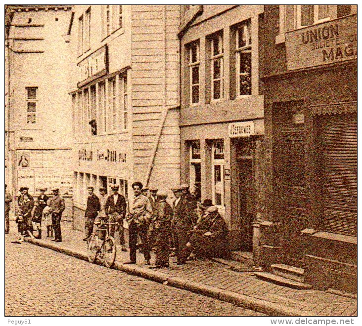 Hodimont (Verviers) Rue Grande.  Coiffeur M. Weis. Café J. Defauwes. - Verviers