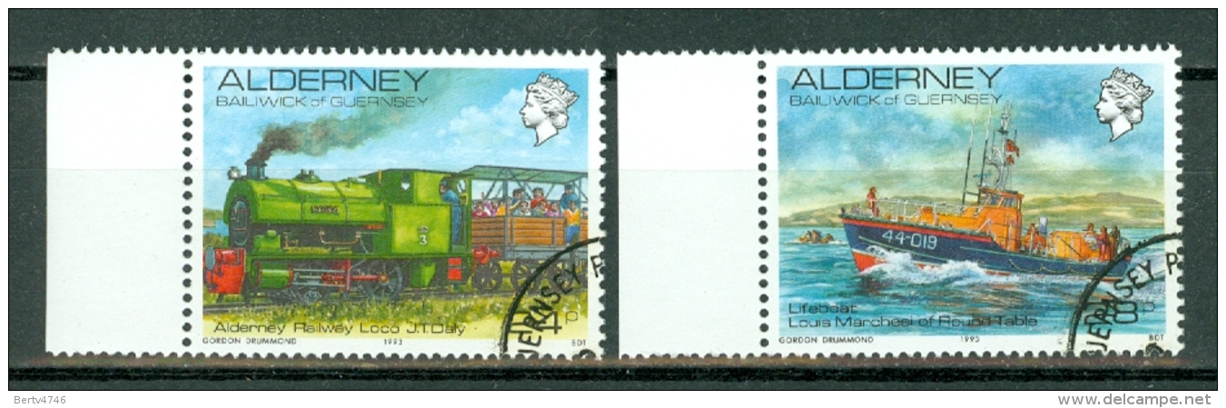 Alderney 1993  Yv. 59/60 (o),  Cote Yv. € 7,00 - Alderney