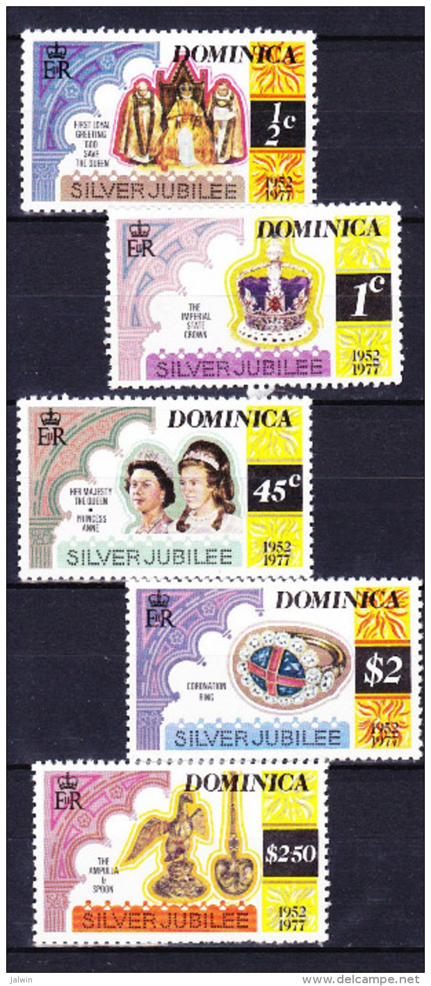 DOMINIQUE - DOMINICA 1977 YT N° 512 à 516 + BF 42 ** - Dominique (...-1978)