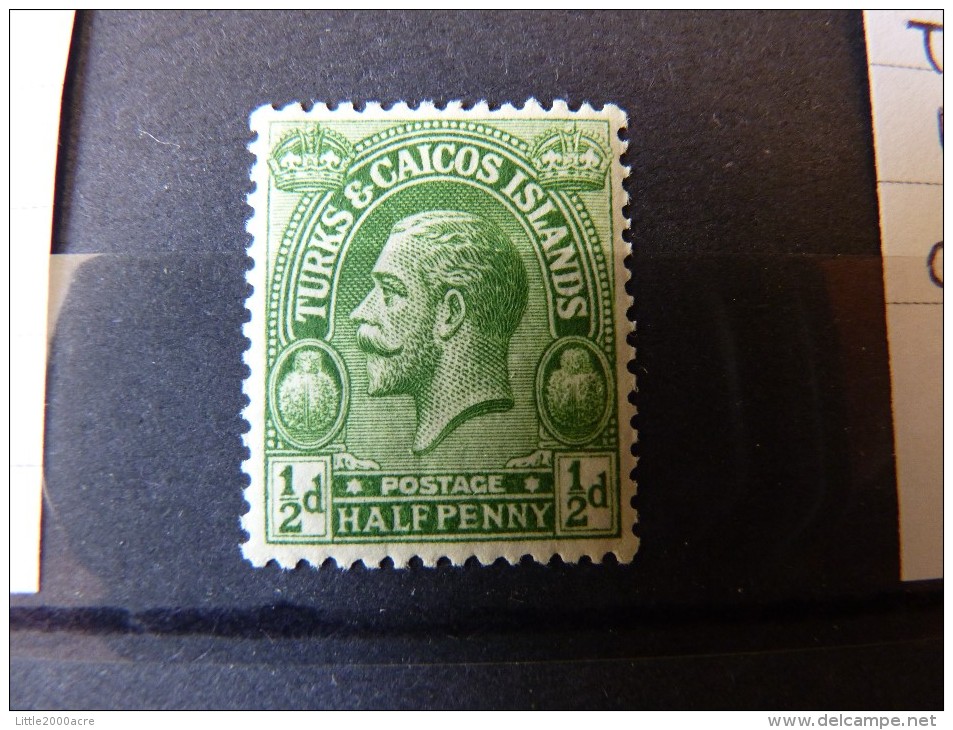 Turks & Caicos 1922-6 1/2d Green Mint SG 163 - Turks E Caicos