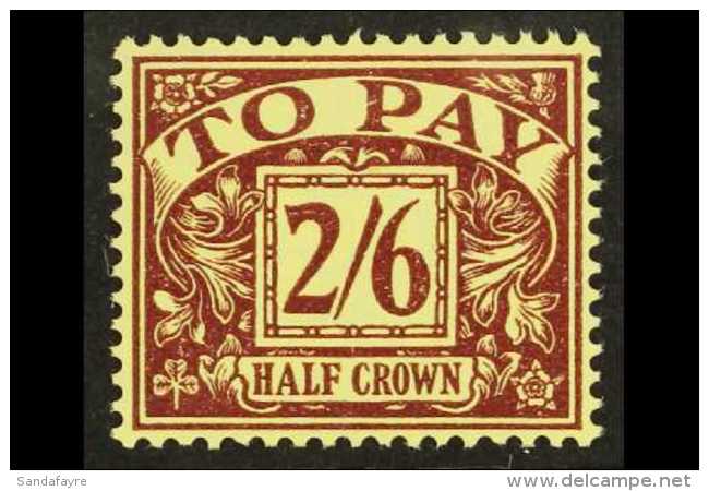 POSTAGE DUES 1954-5 2s6d Purple On Yellow, Wmk Tudor Crown &amp; "E2R" SG D45, Never Hinged Mint. For More Images,... - Andere & Zonder Classificatie