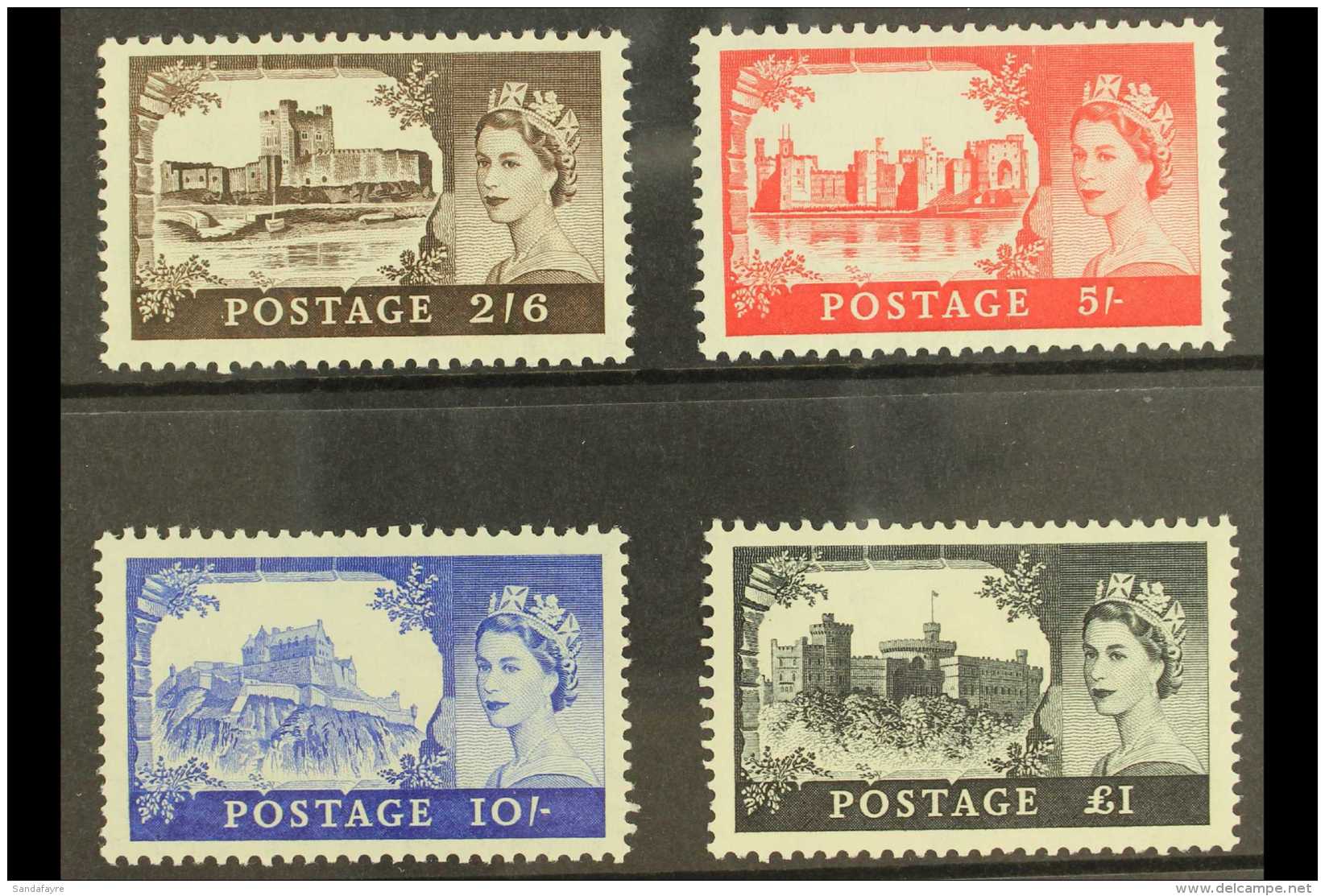 1955-58 Castles Complete Set, Waterlow Printing, SG 536/539, Very Fine Mint. (4 Stamps) For More Images, Please... - Other & Unclassified