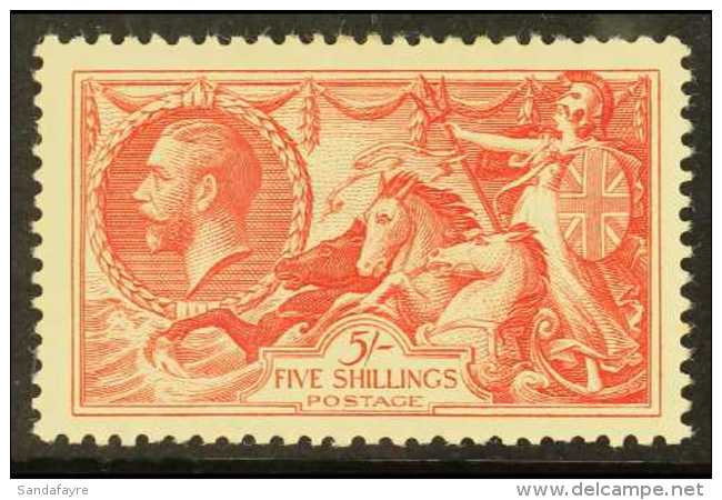 1934 5s Bright Rose Red, Re-engraved Seahorse, SG 451, Very Fine And Fresh Mint. For More Images, Please Visit... - Ohne Zuordnung
