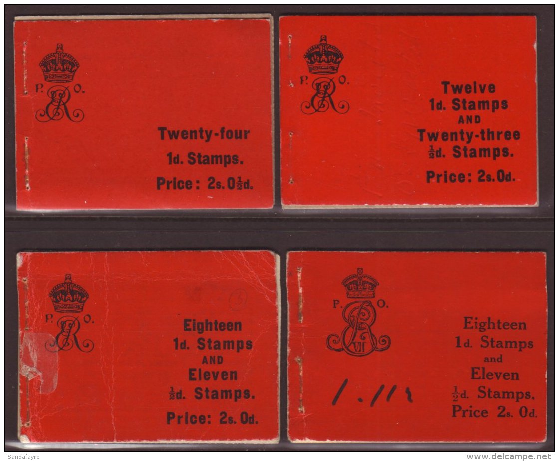 1904-11 BOOKLET COVERS Scarce Group Of Red Booklet Covers Intact Or Exploded Without Stamps, Comprising 1904 BA1... - Non Classés