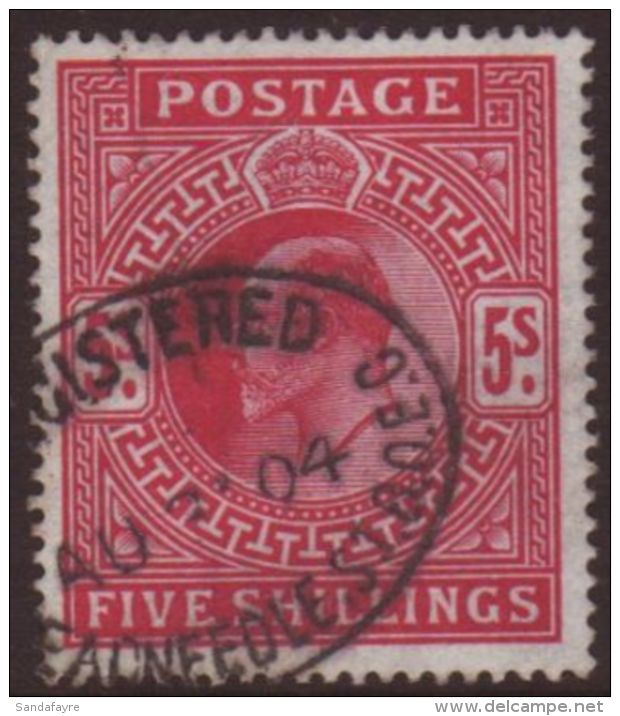 1902-10 5s Deep Bright Carmine, SG 264, Very Fine Used. For More Images, Please Visit... - Non Classés