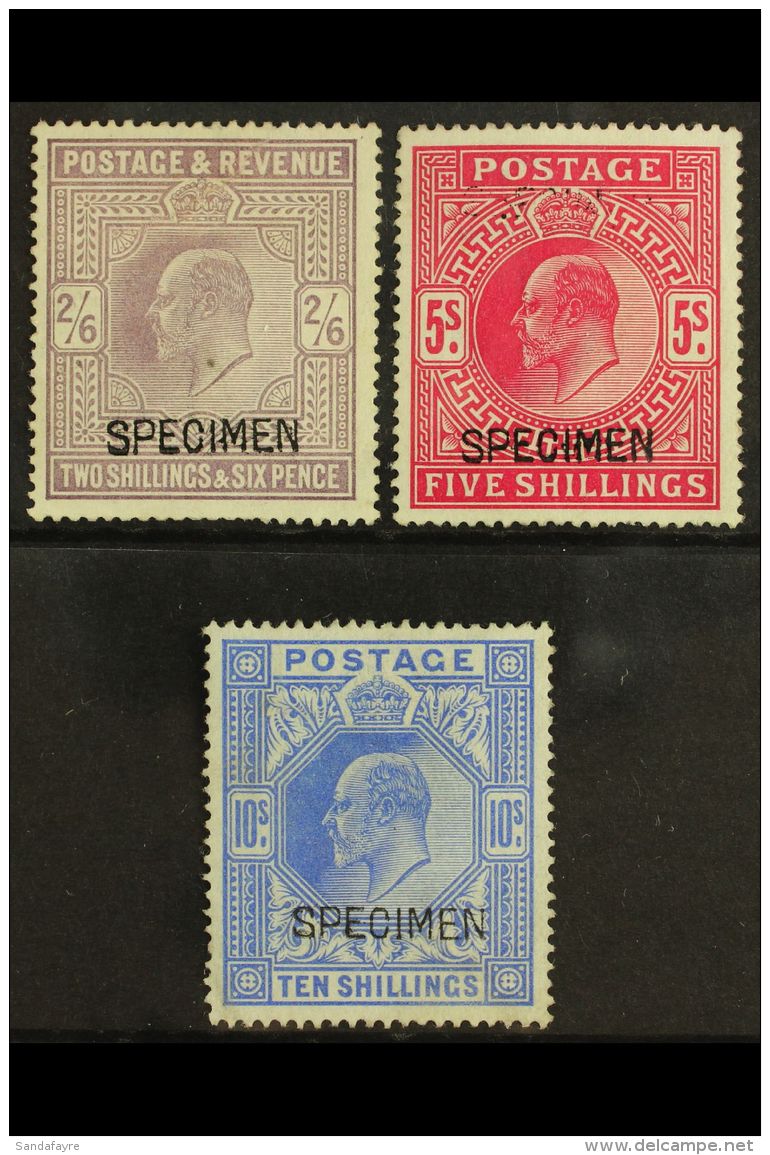 1902-10 2s6d, 5s &amp; 10s De La Rue Printings With "SPECIMEN" Type 16 Overprints (SG Spec M48s, M51s &amp; M53s,... - Zonder Classificatie