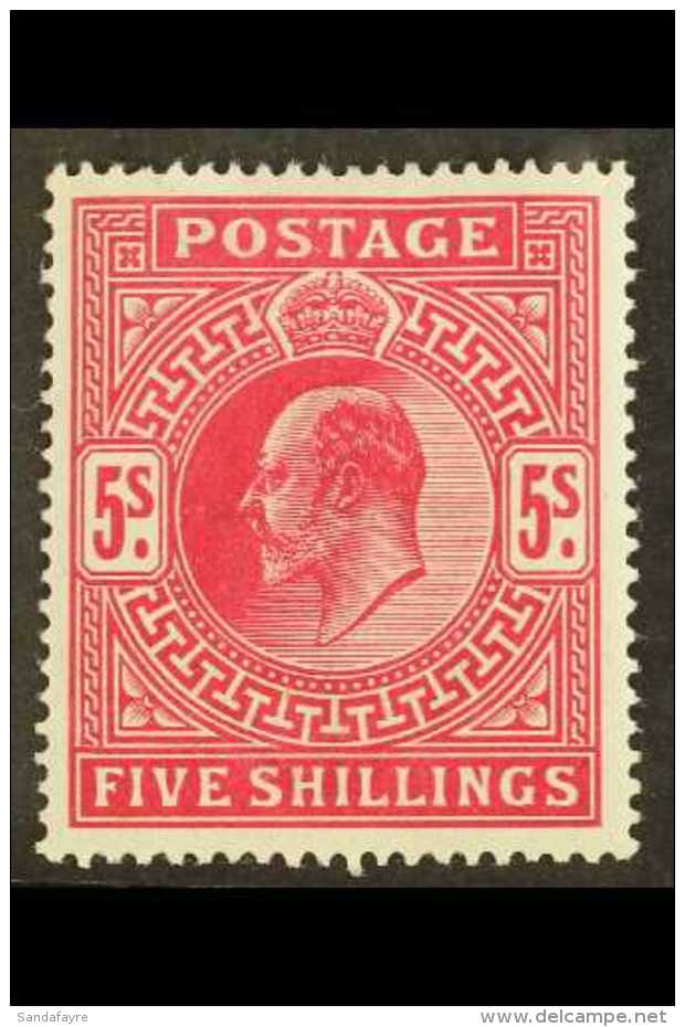 1902 5s Bright Carmine, SG 263, Very Fine Mint For More Images, Please Visit... - Ohne Zuordnung