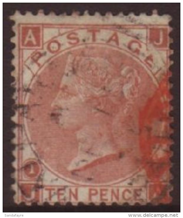 1867 USED IN CHILE 10d Red Brown SG Z81, With Neat VALPARAISO Cds, Good Colour And Perfs.  For More Images, Please... - Andere & Zonder Classificatie