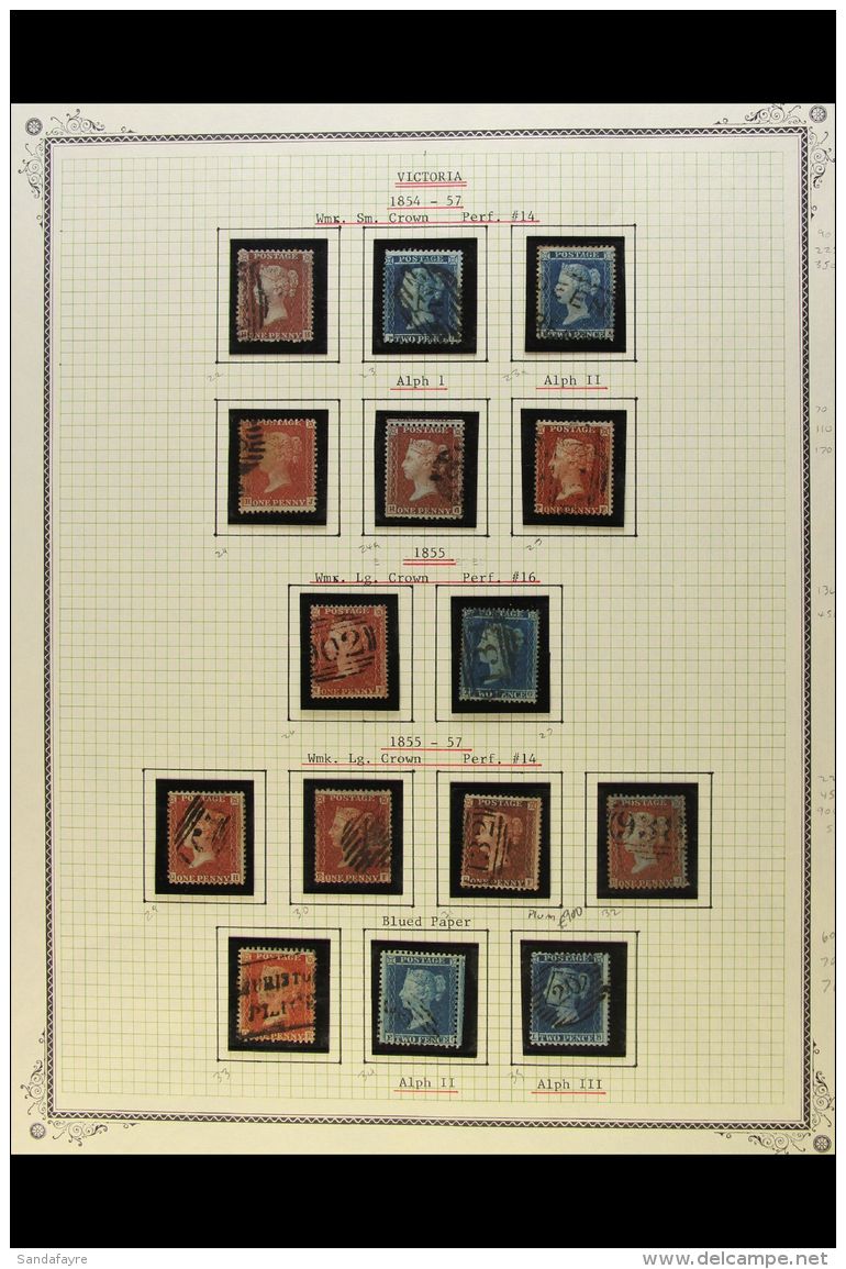 1854-1861 COMPLETE COLLECTION A Complete Run Of 1d And 2d "stars" From SG 17 Through To SG 42, Generally Good To... - Autres & Non Classés