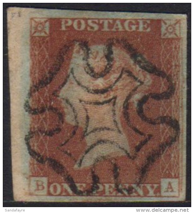 1841 1d Red- Brown 'BA' Plate 25. State 2 (repaired By Re-entry) With A Spectacular Double Frame Line At Right, SG... - Autres & Non Classés