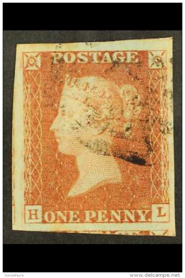 1841 1d Red Brown 'HL' From 'black' PLATE 11, SG 7, SUPERB USED With 4 Large To Gigantic Margins &amp; Light MC... - Autres & Non Classés