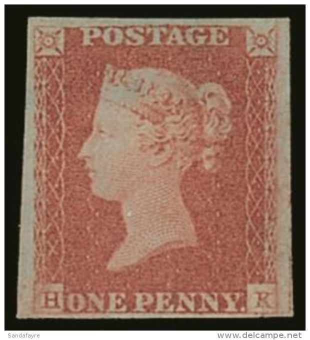 1841 1d Red Brown, (H - K), SG 8, Superb Mint Og But With 1mm Scissor Cut Into Lower Left Value Tablet. Cat... - Sonstige & Ohne Zuordnung