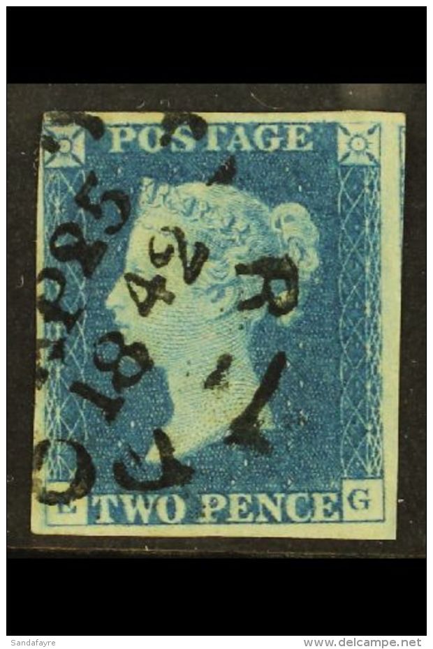 1840 2d Blue 'EG' Plate 2, Cancelled By Large Part Fully- Dated "DORCHESTER" Circular Datestamp. A Very Attractive... - Sonstige & Ohne Zuordnung