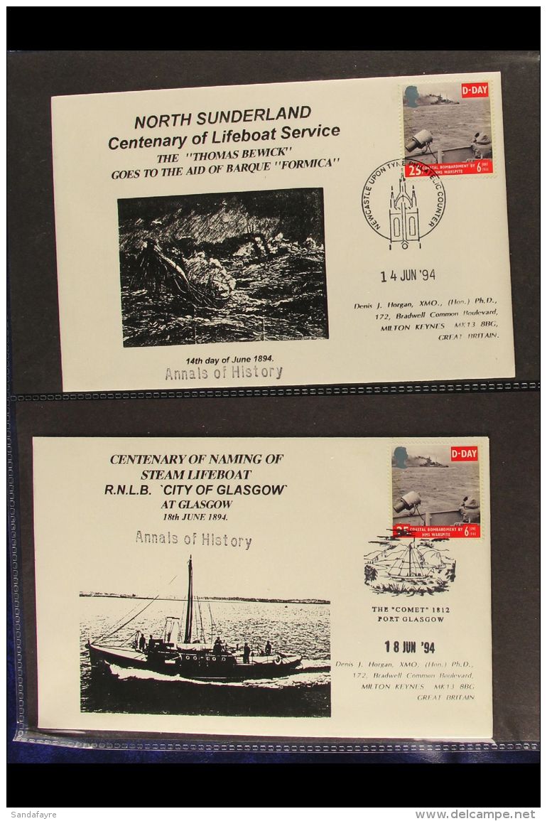 LIFEBOAT COVERS A Chiefly 1960's To 1990's Thematic Assembly Of Illustrated Covers (many Are Signed) Displayed In... - Andere & Zonder Classificatie