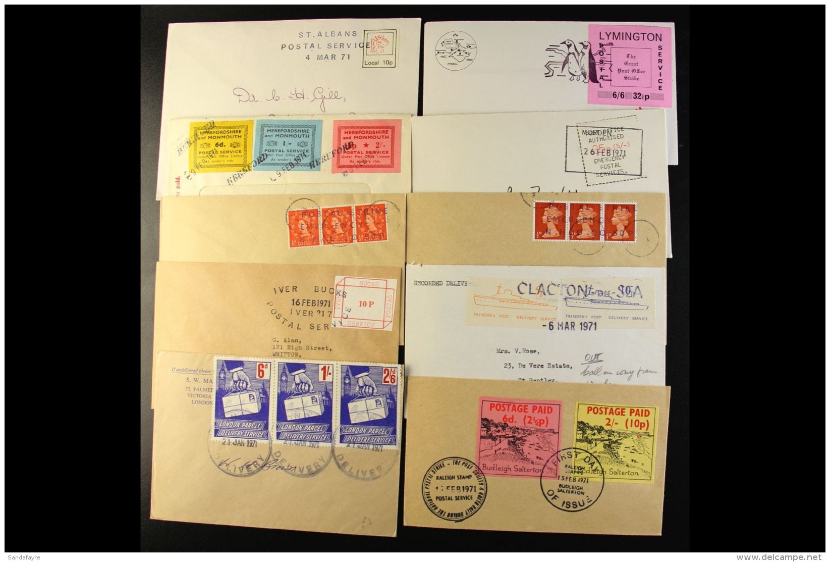 1971 POSTAL STRIKE LOCAL STAMPS ON COVERS. An Interesting Collection Of Covers Bearing Various Local Stamps, Inc... - Sonstige & Ohne Zuordnung