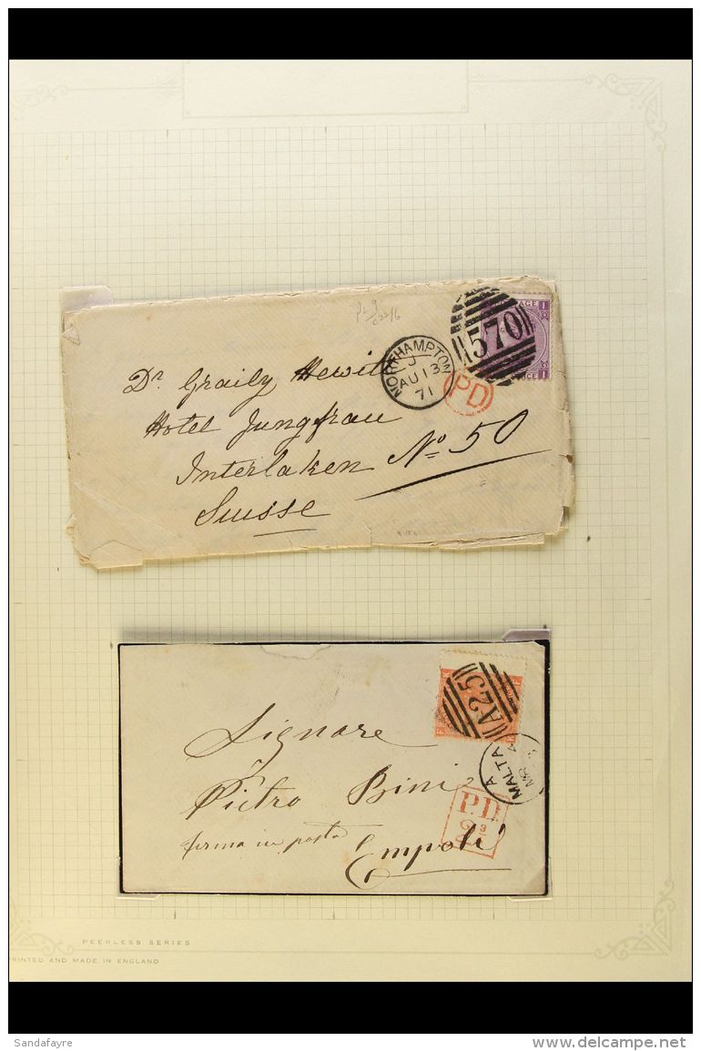 PRE-STAMP TO GEO V COVERS ACCUMULATION Interesting If Somewhat Eclectic Range Of Covers Including 1841 1d Black... - Sonstige & Ohne Zuordnung