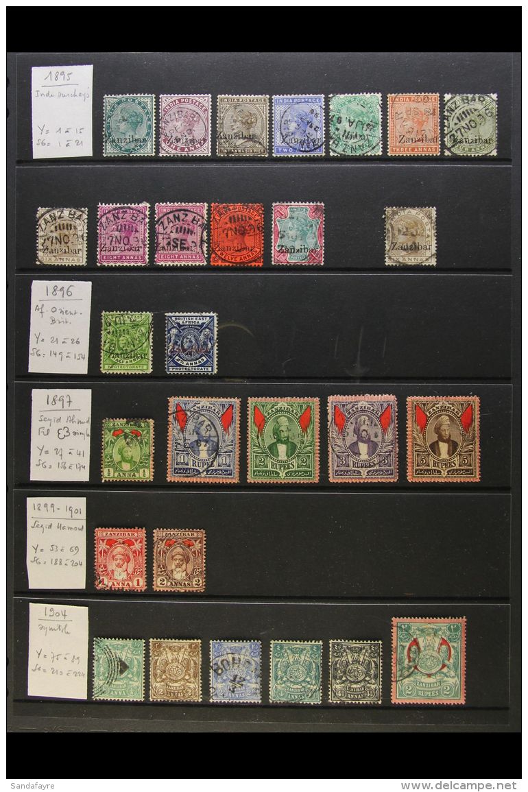 1895-1954 FINE USED COLLECTION An All Different Collection Which Includes 1895-96 Opts On India Set To 12a Plus 1r... - Zanzibar (...-1963)
