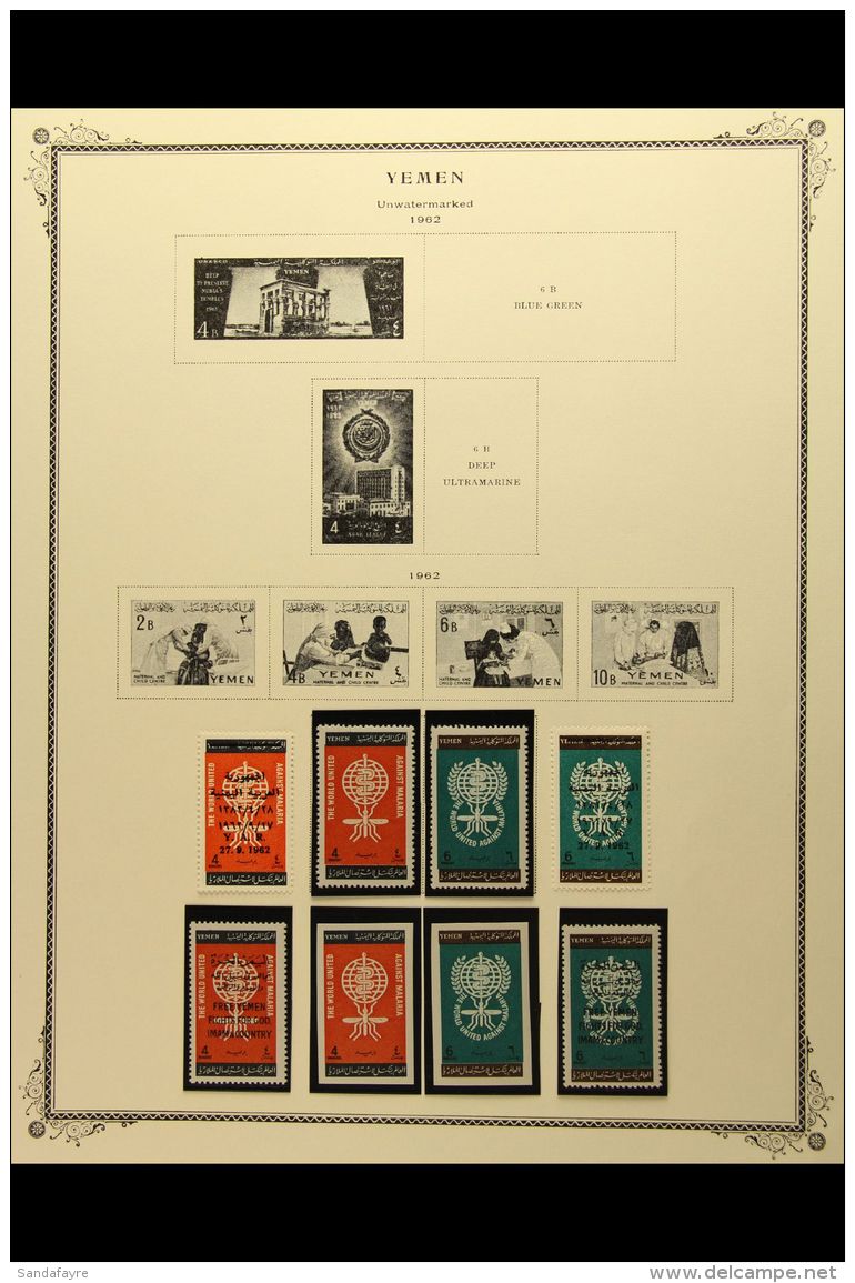 1940-67 ALL DIFFERENT COLLECTION Presented On Printed Pages. An Attractive Mint &amp; Used Collection That... - Yemen