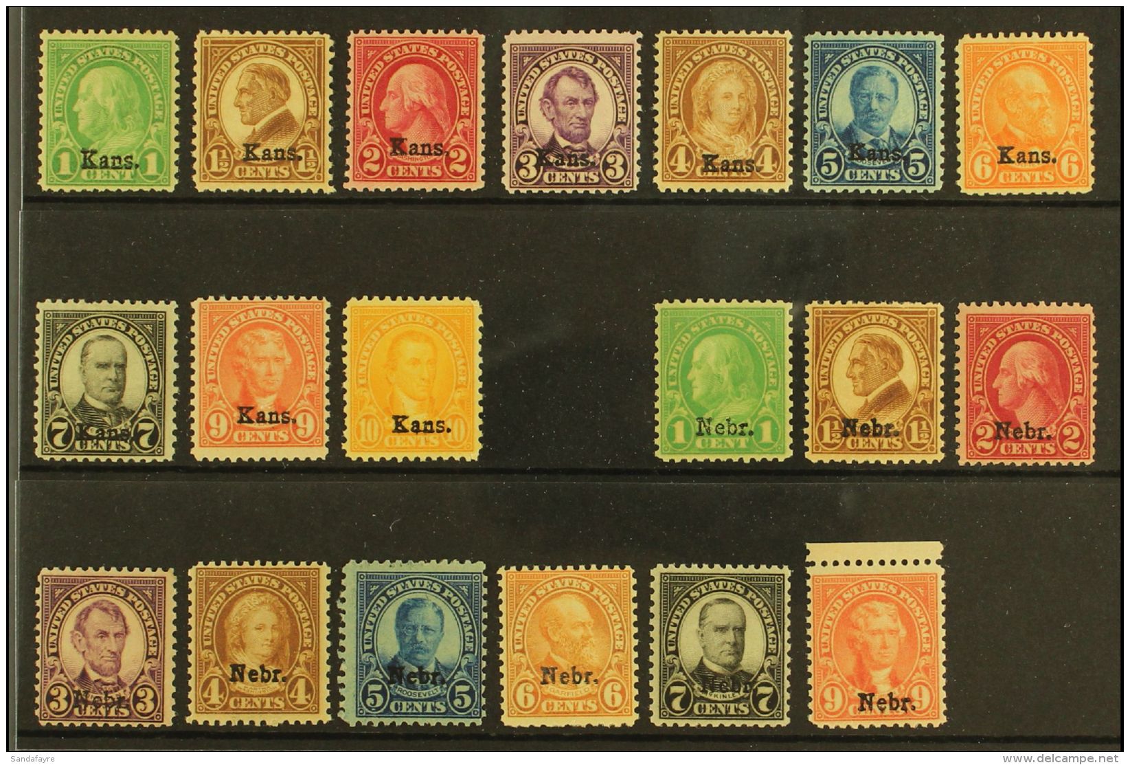 1929 Kans. - Nebr. Issue, The Kans. Set Missing The 8c, The Nebr. Set Missing 8c &amp; 10c, Scott 658-668 &amp;... - Sonstige & Ohne Zuordnung