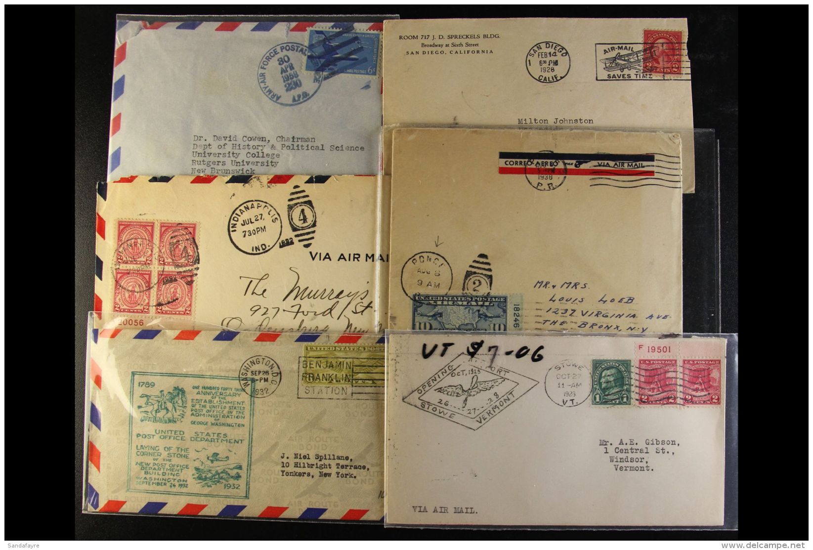 1920s-70s AIRMAIL COVERS &amp; CARDS HOARD. An Interesting Accumulation Of Commercial &amp; Postal Stationery... - Andere & Zonder Classificatie