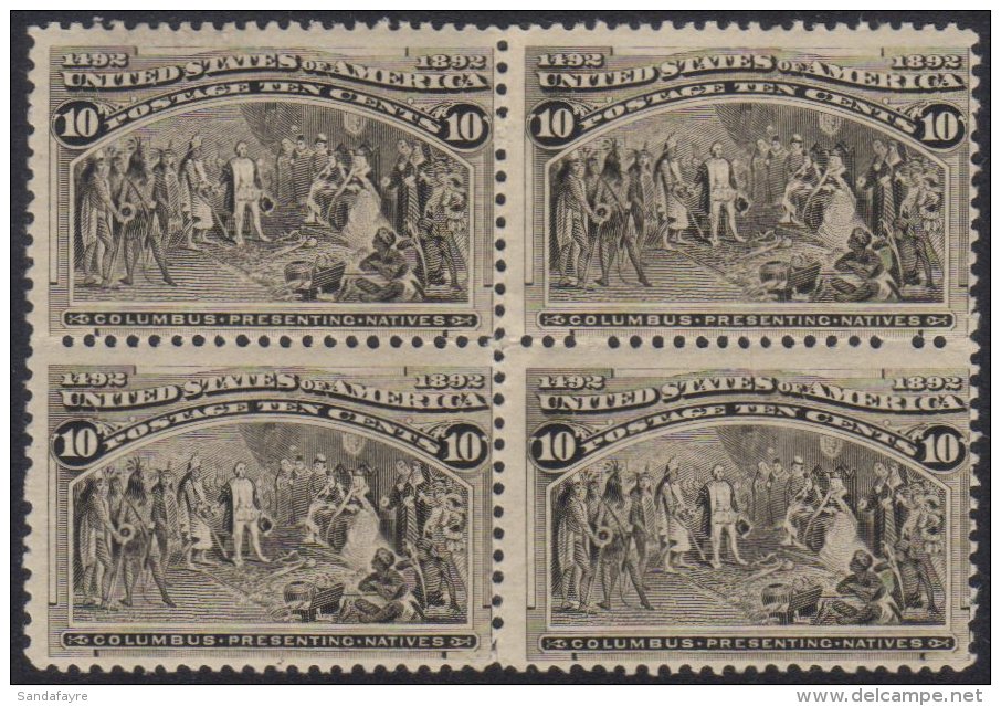 1893 Columbian Exposition 10c Black Brown (Sc 237, SG 242a) Fine Fresh Mint BLOCK OF FOUR, The Two Lower Stamps... - Sonstige & Ohne Zuordnung