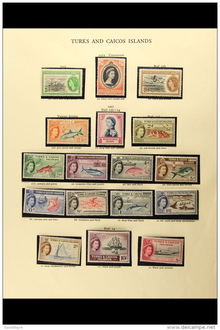 1953-77 SUPERB MINT COLLECTION On Printed Album Pages With All Stamps From 1963 Onwards NEVER HINGED MINT -... - Turks & Caicos