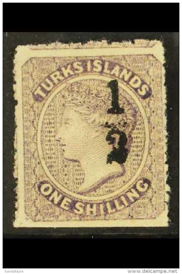 1881 "&frac12;" On 1s Lilac Surcharge, SG 20, Fine Mint Part Gum. For More Images, Please Visit... - Turks & Caicos